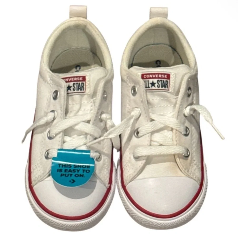 New authentic Converse signature designer canvas kids slip on sneakers 9 display